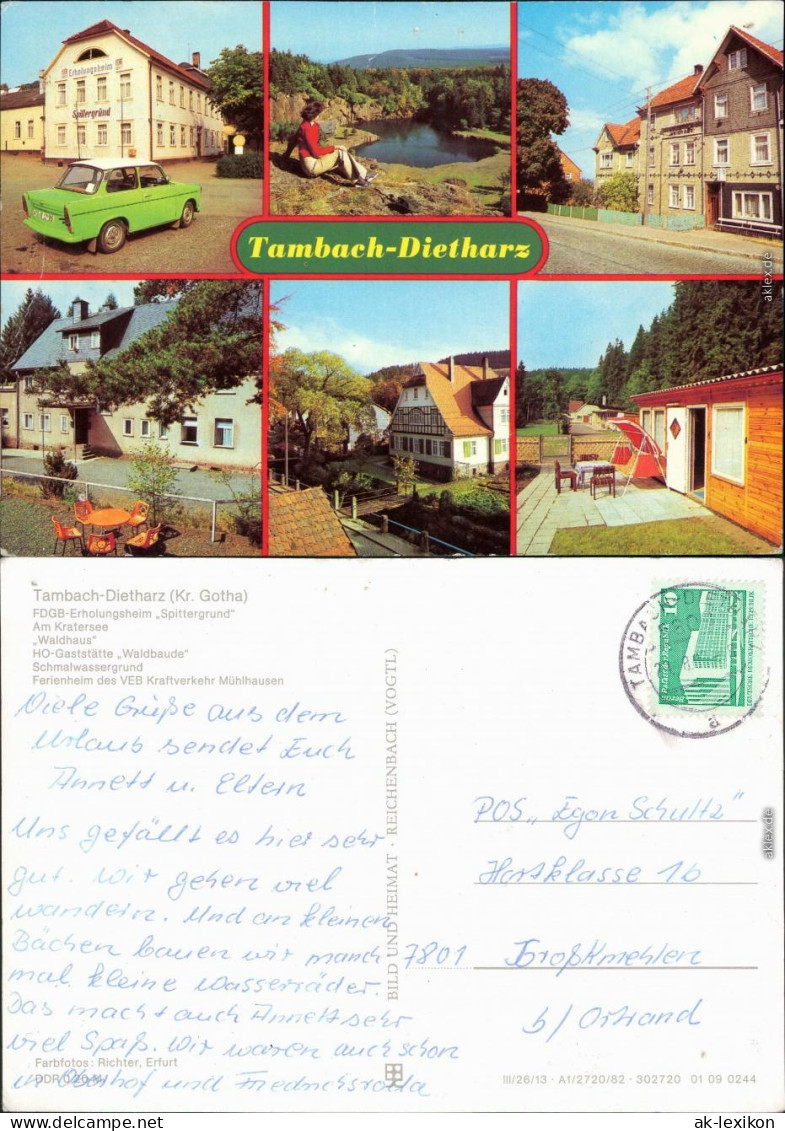 Tambach-Dietharz FDGB-Erholungsheim  Am Kratersee , HO-Gaststätte  1982 - Tambach-Dietharz