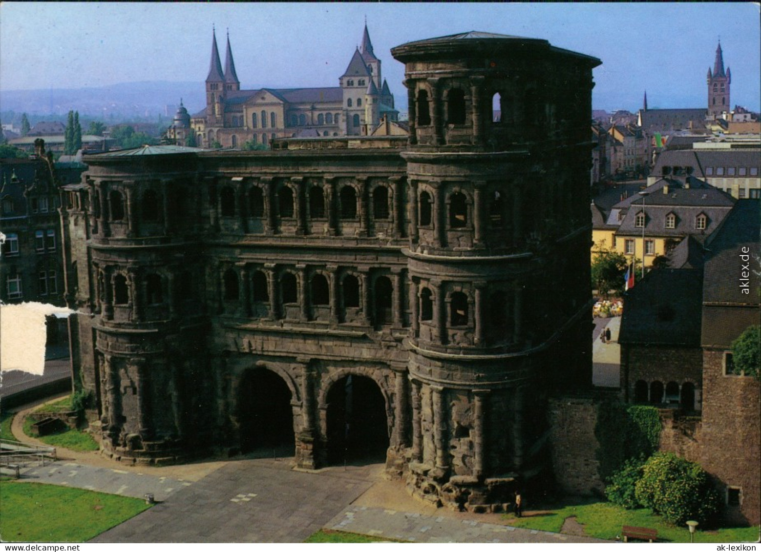 Ansichtskarte Trier Römisches Stadttor Mit Dom Im Hintergrund 1992 - Trier