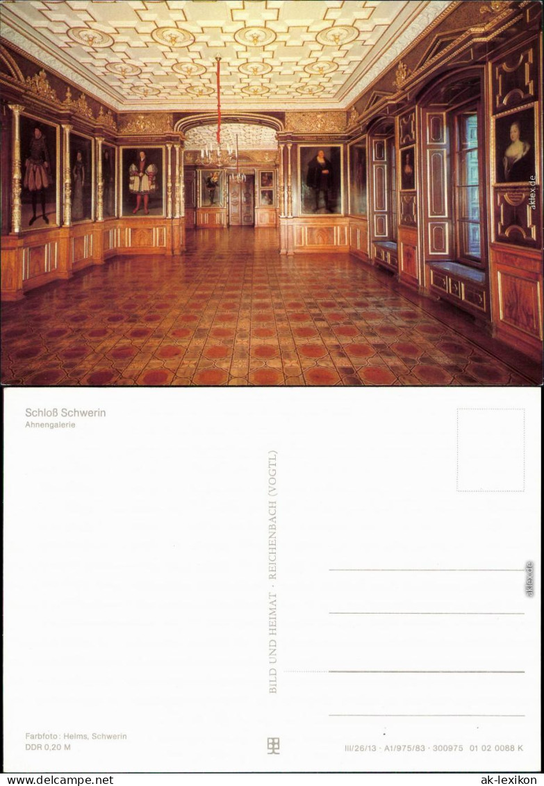 Ansichtskarte Schwerin Schweriner Schloss - Ahnengalerie 1983 - Schwerin