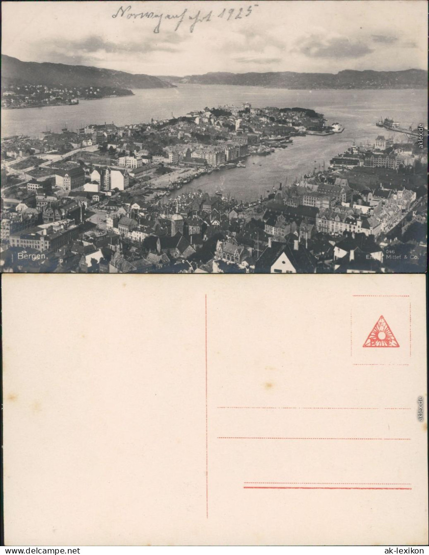 Ansichtskarte Bergen Bergen Panorama-Ansicht 1925 - Norvège