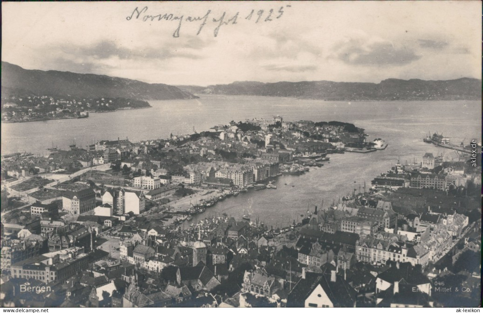 Ansichtskarte Bergen Bergen Panorama-Ansicht 1925 - Norvège