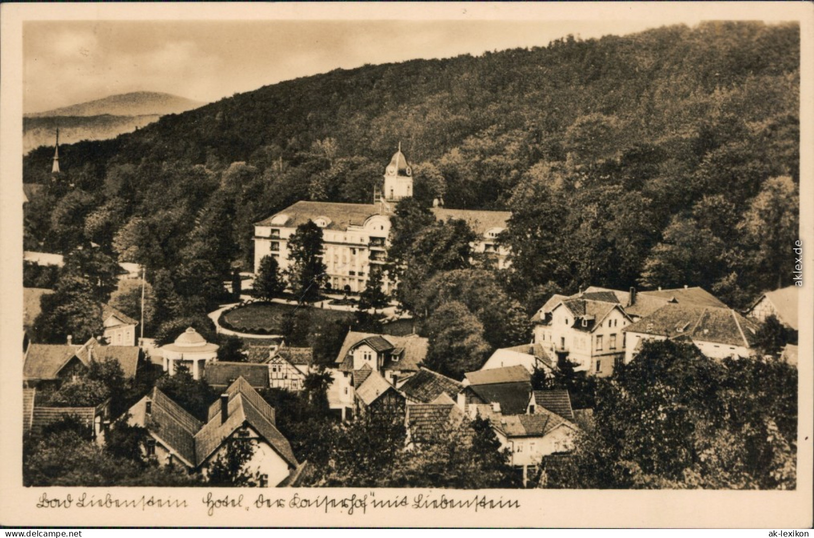 Ansichtskarte Bad Liebenstein Blick Auf Stadt Und Hotel 1942  - Bad Liebenstein