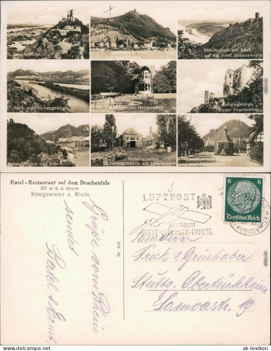 Königswinter Drachenfels - Burg, Nibelungenhalle, Rolandsbogen Uvm. 1935 - Koenigswinter