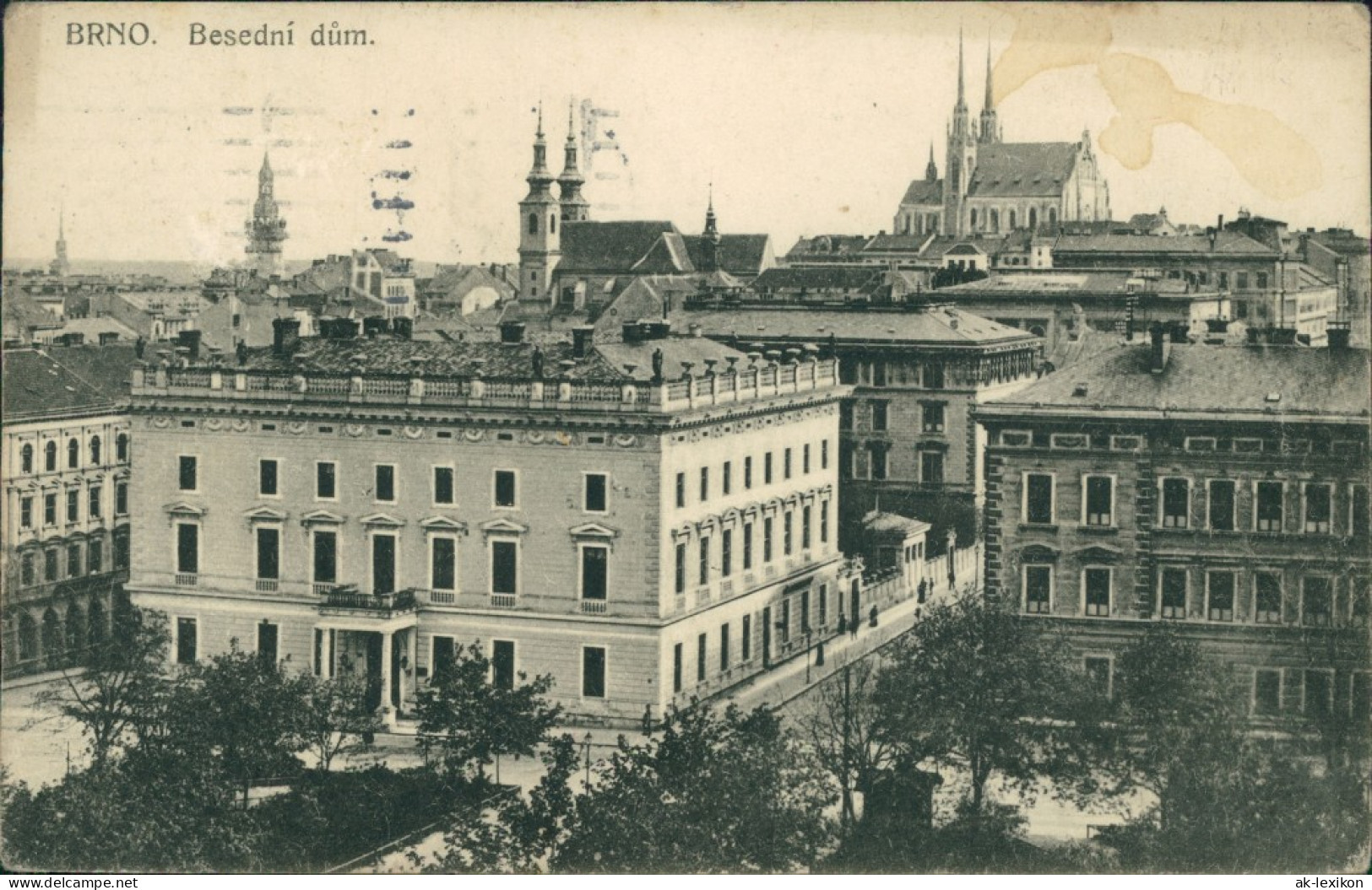 Postcard Brünn Brno Besedni Dum/Straßenpartie 1920  - Tchéquie