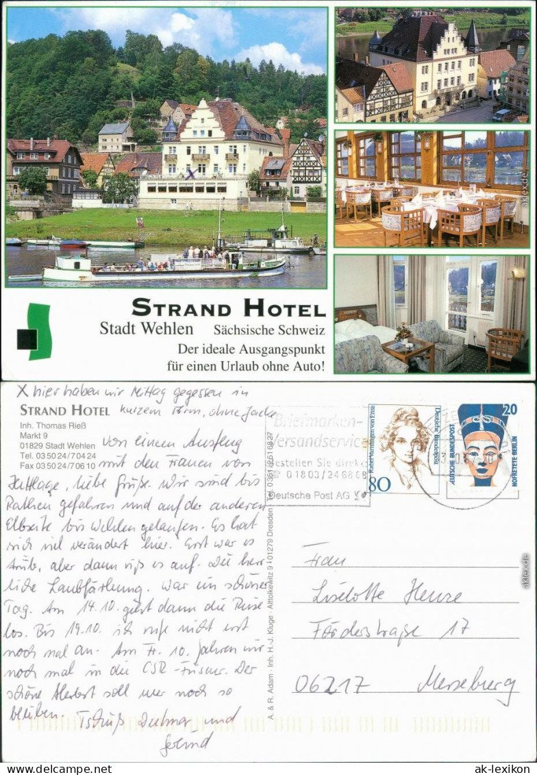 Ansichtskarte Wehlen Strandhotel 1997 - Wehlen