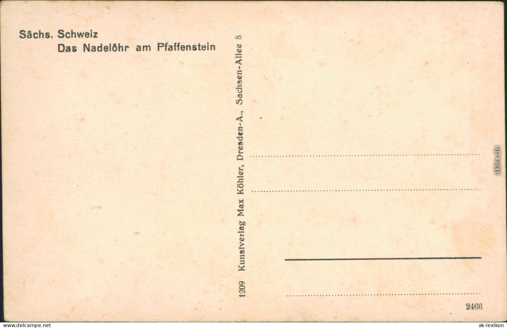 Pfaffendorf-Königstein (Sächsische Schweiz) Das Nadelöhr Am Pfaffenstein 1914 - Königstein (Sächs. Schw.)