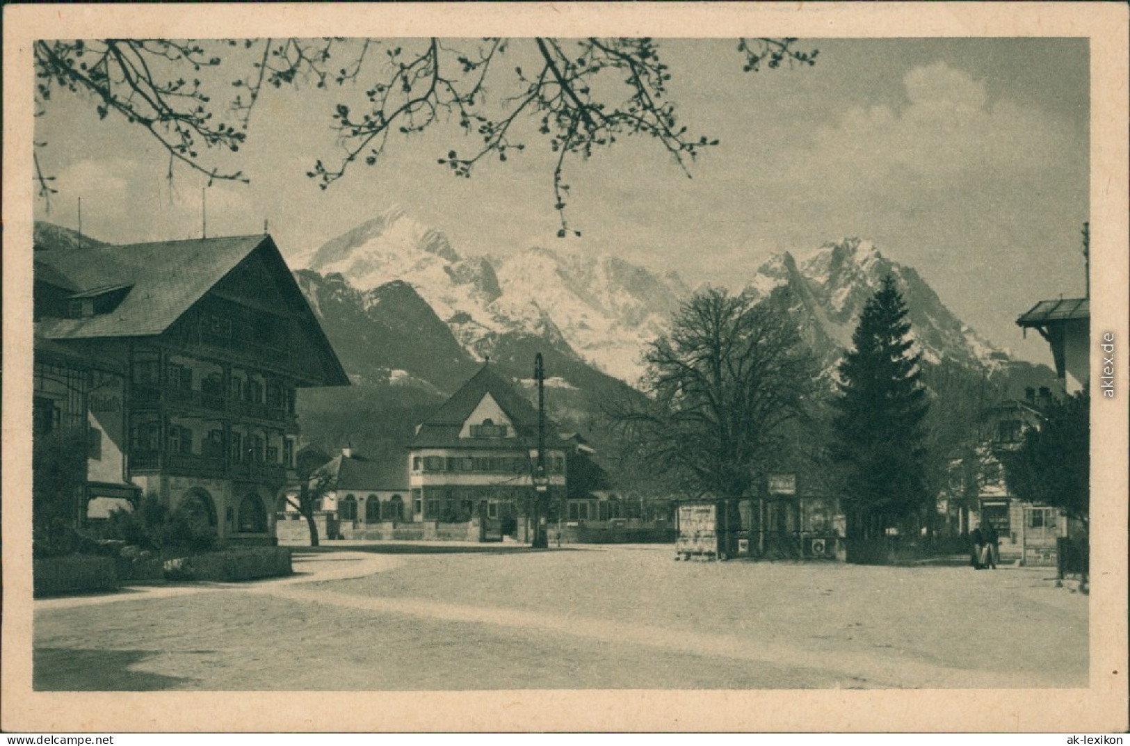 Ansichtskarte Garmisch-Partenkirchen Marktplatz Mit Kurhaus 1928 - Garmisch-Partenkirchen