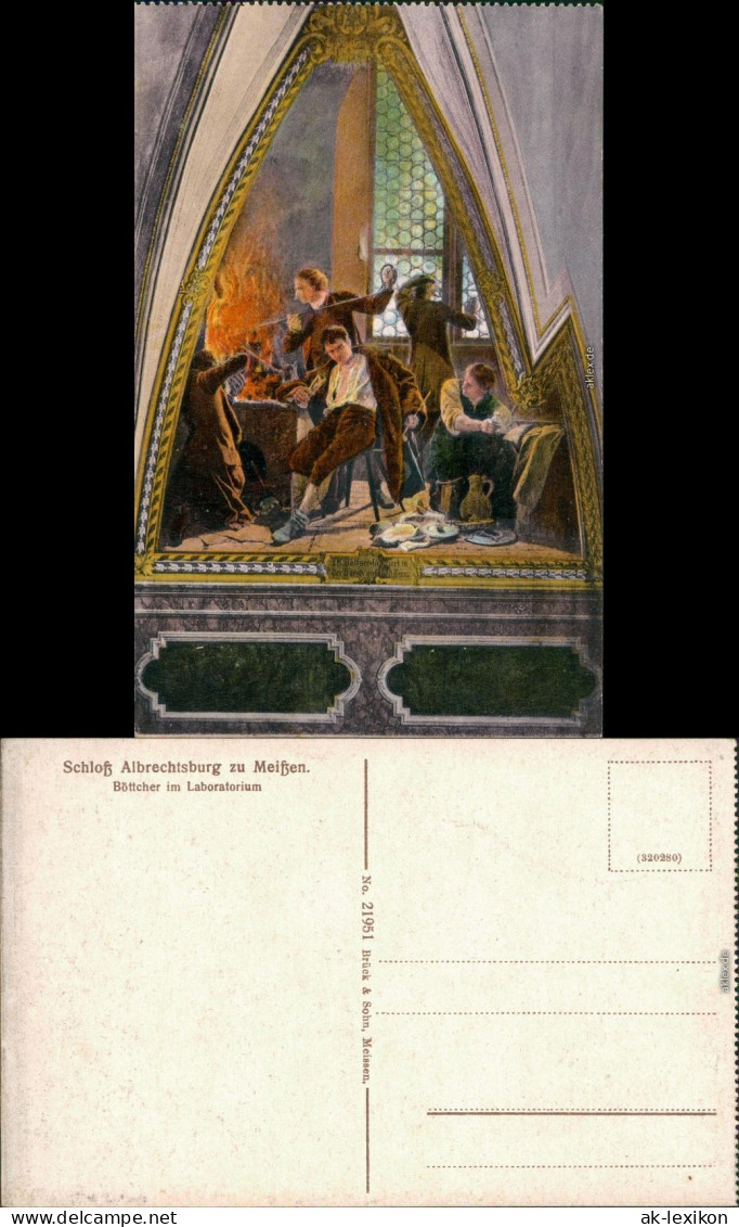 Ansichtskarte Meißen Schloss Albrechtsburg - Böttcher Im Laboratorium 1914 - Meissen