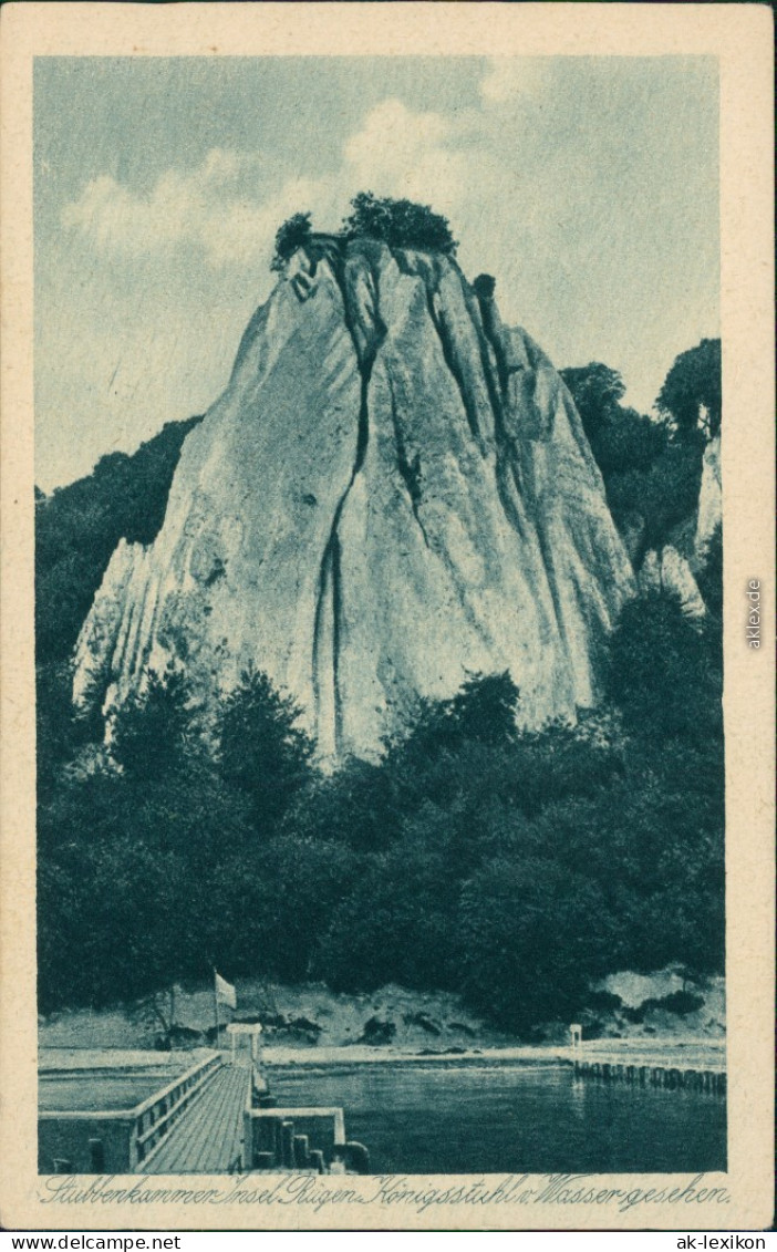 Stubbenkammer-Sassnitz Saßnitz Königsstuhl Vom Wasser Aus Gesehen 1928 - Sassnitz