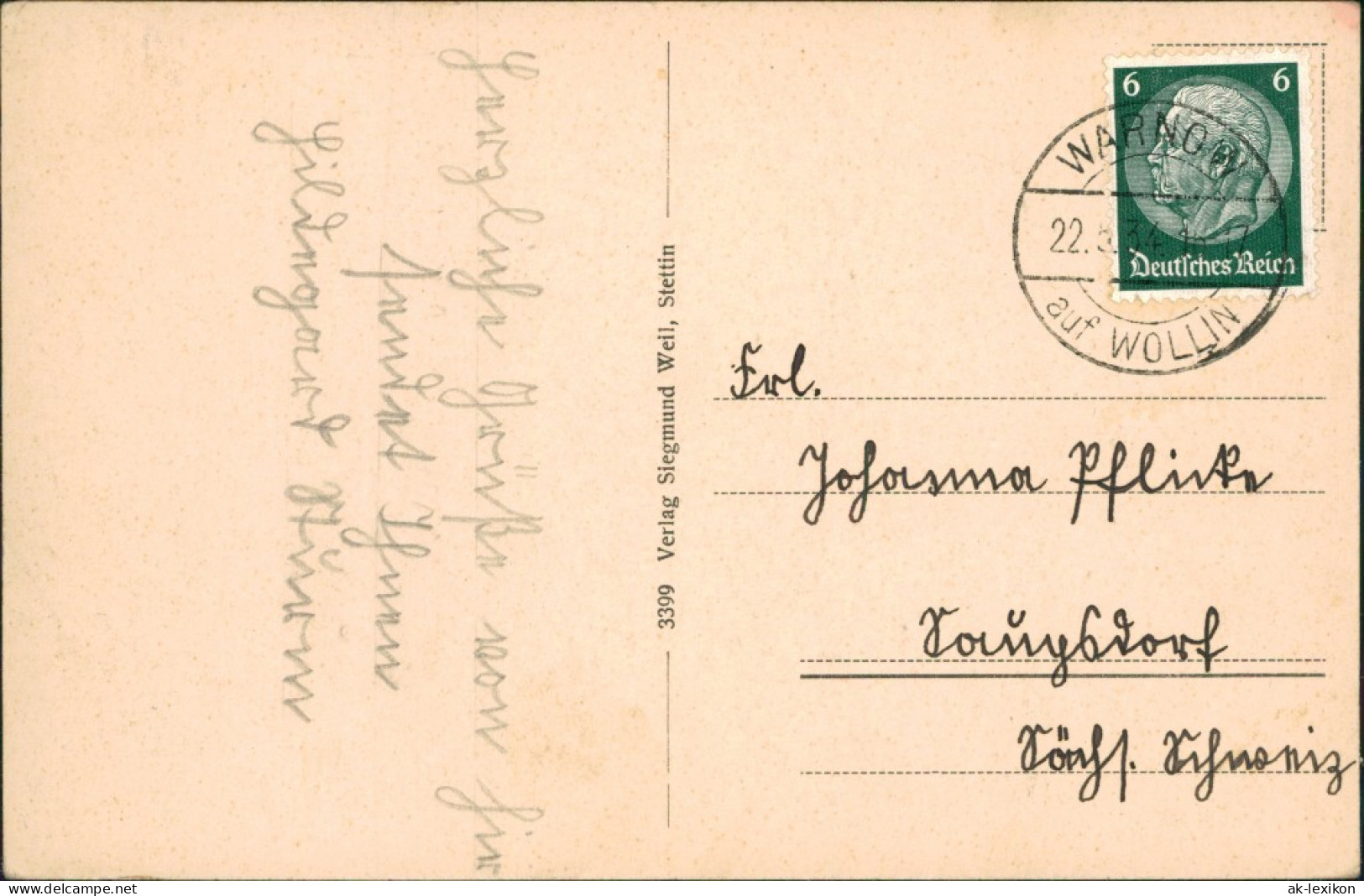 Postcard Misdroy Mi&#281;dzyzdroje Brandung Am Kaffeeberg 1934  - Pommern