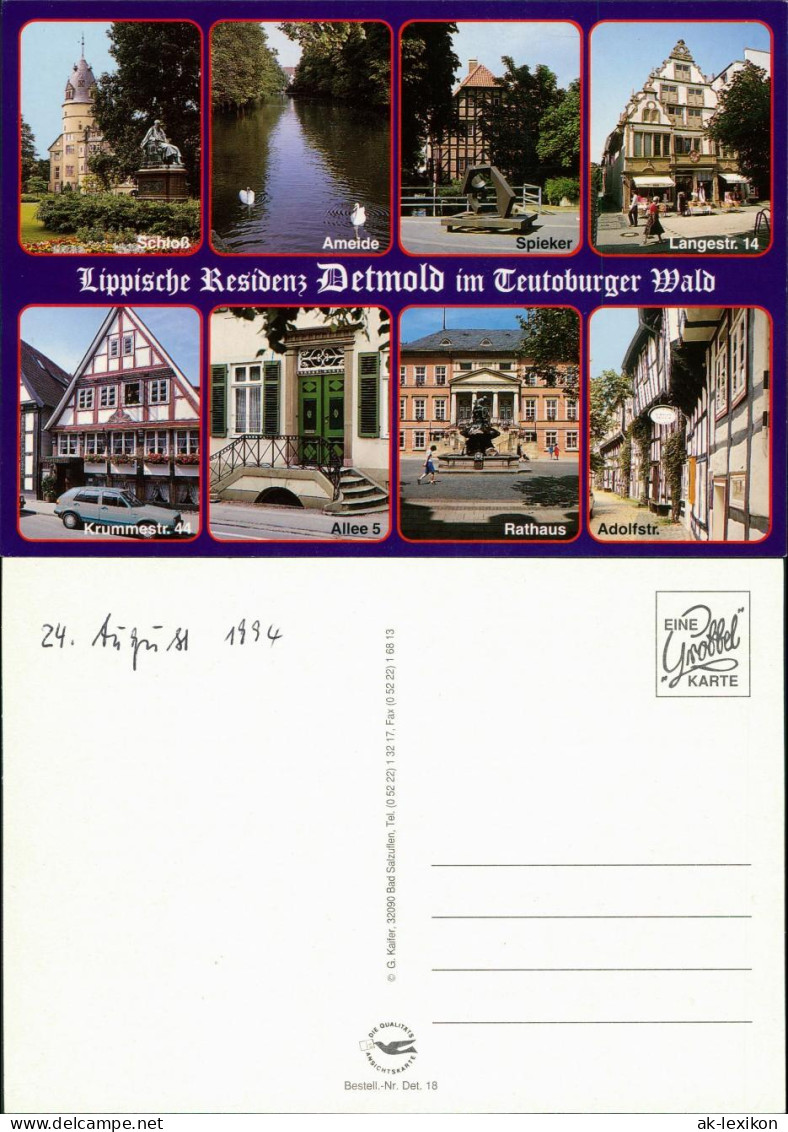 Ansichtskarte Detmold Lippische Residenz Detmold Im Teutoburger Wald 1994 - Detmold