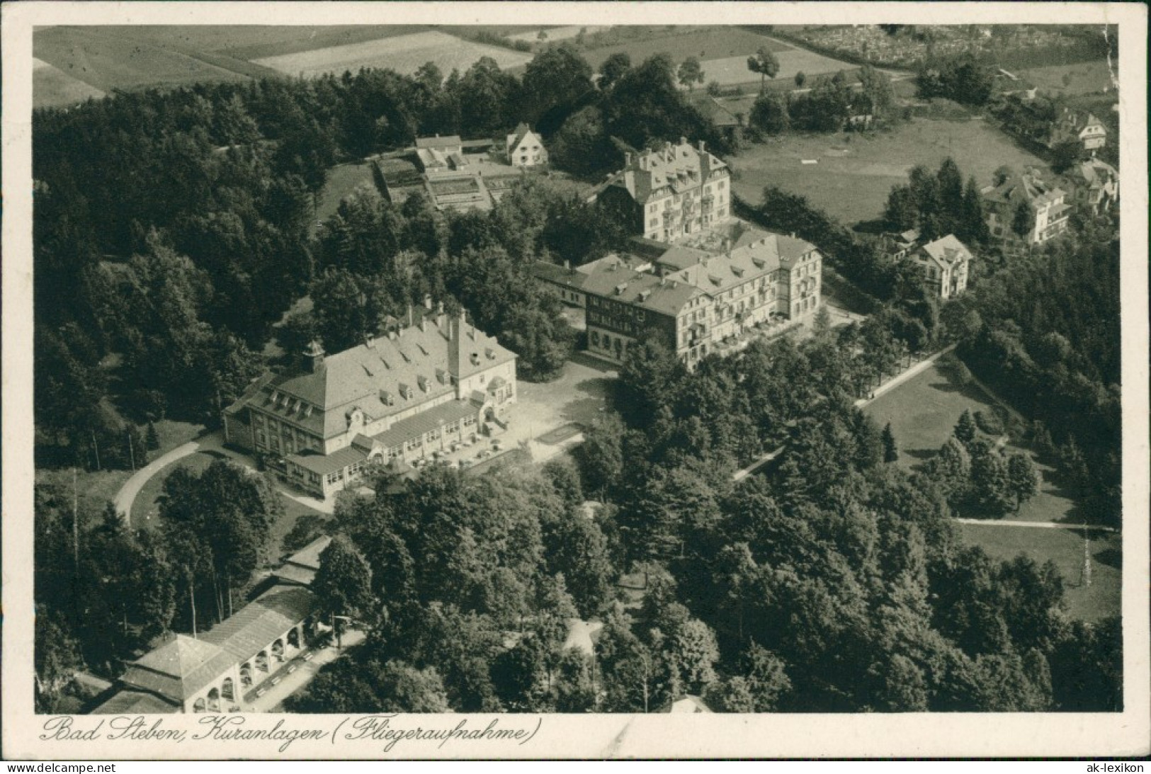 Ansichtskarte Bad Steben Kuranalgen Luftbild 1930 - Bad Steben