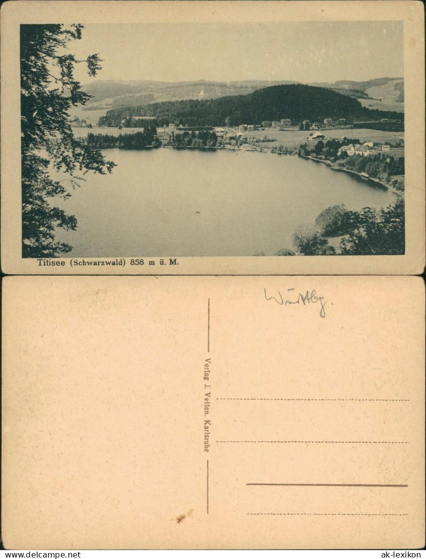 Ansichtskarte Titisee-Neustadt Titisee (Schwarzwald) 858 M ü.M.Panorama 1922 - Titisee-Neustadt
