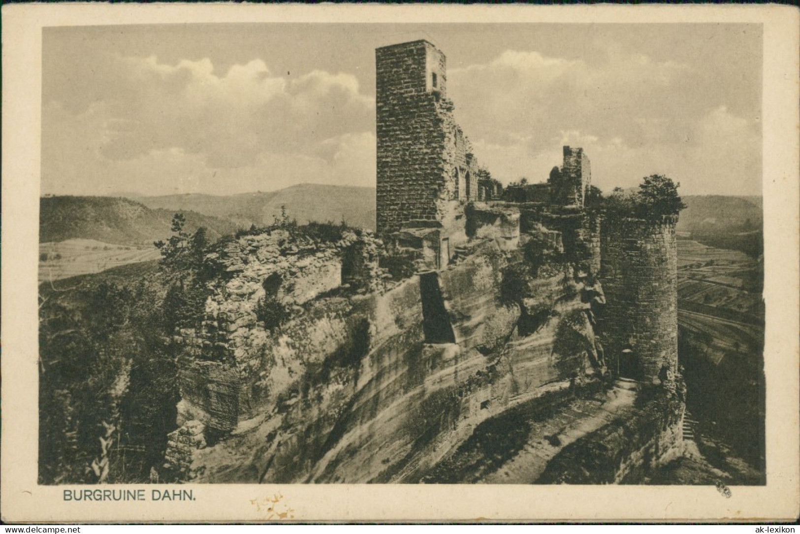 Ansichtskarte Dahn Burgruine Alt-Dahn 1929 - Dahn