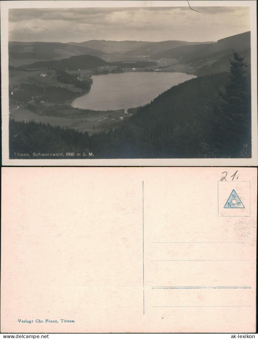 Ansichtskarte Titisee-Neustadt Titisee (Schwarzwald) 860m ü. M. 1915 - Titisee-Neustadt