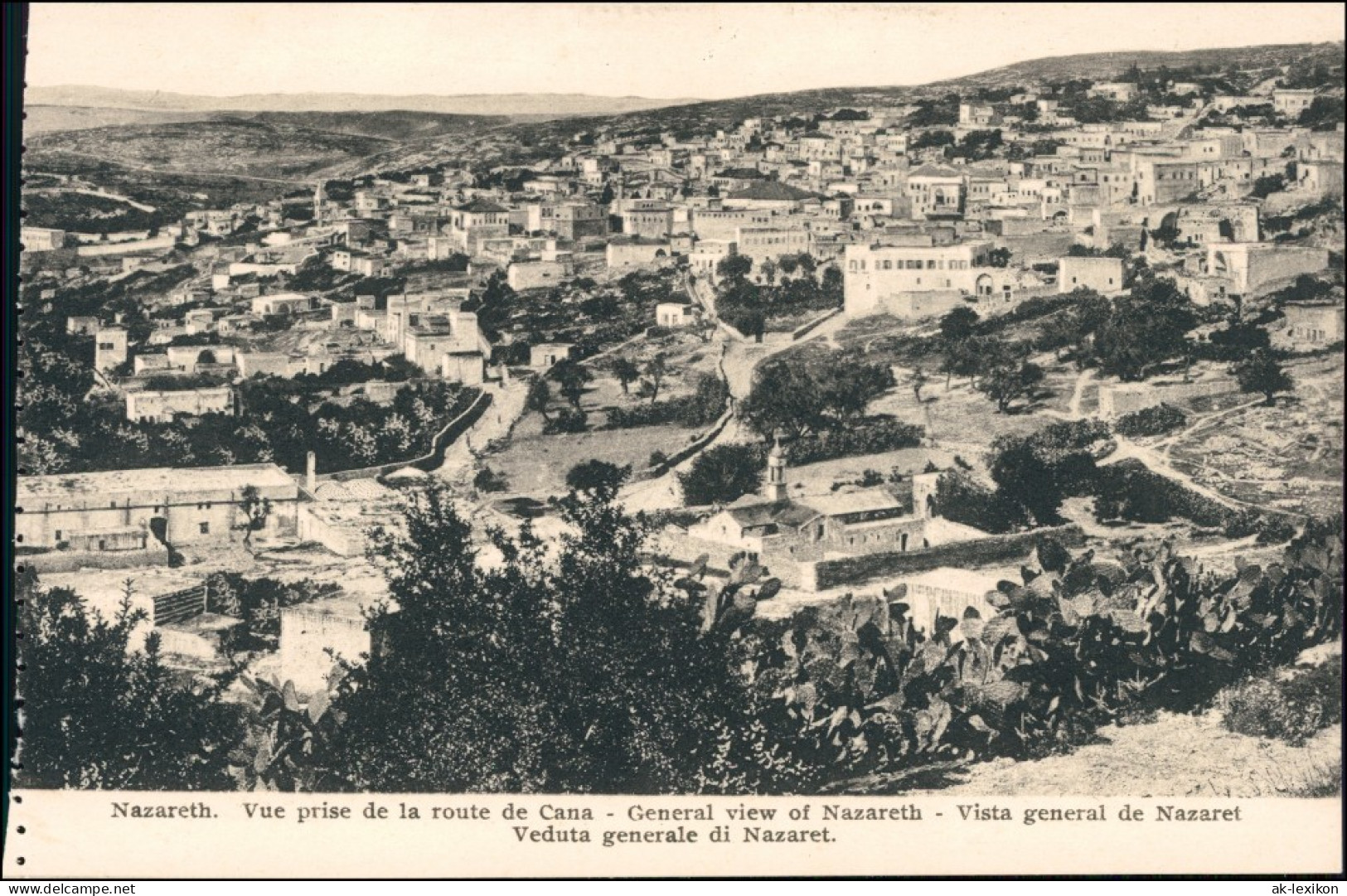 Postcard Nazareth Vue Prise De La Route De Cana 1915 - Israel