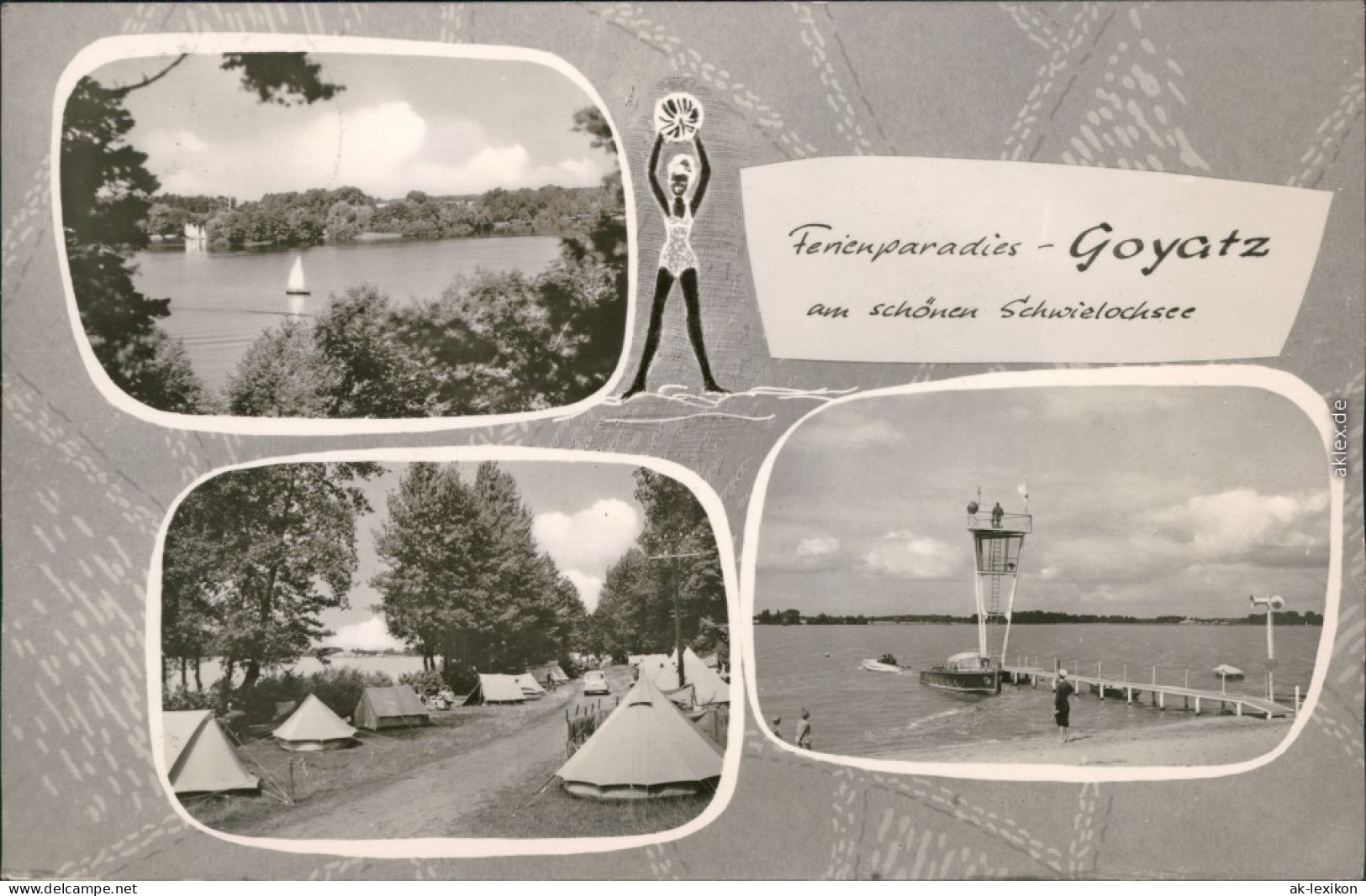 Goyatz-Schwielochsee Blick Auf Den See, Campigplatz, Rettungsschwimmerturm 1965 - Goyatz