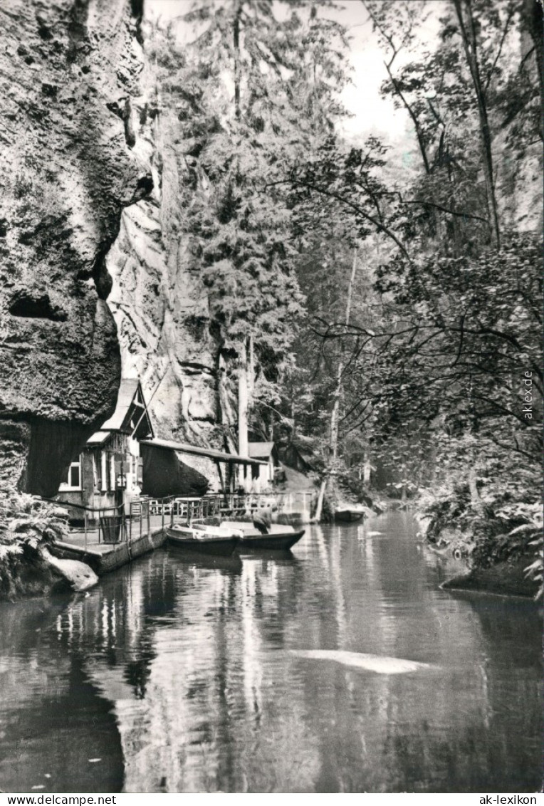 Hinterhermsdorf-Sebnitz Bootstation Obere/Untere Schleuse Kirnitzsch 1984 - Hinterhermsdorf