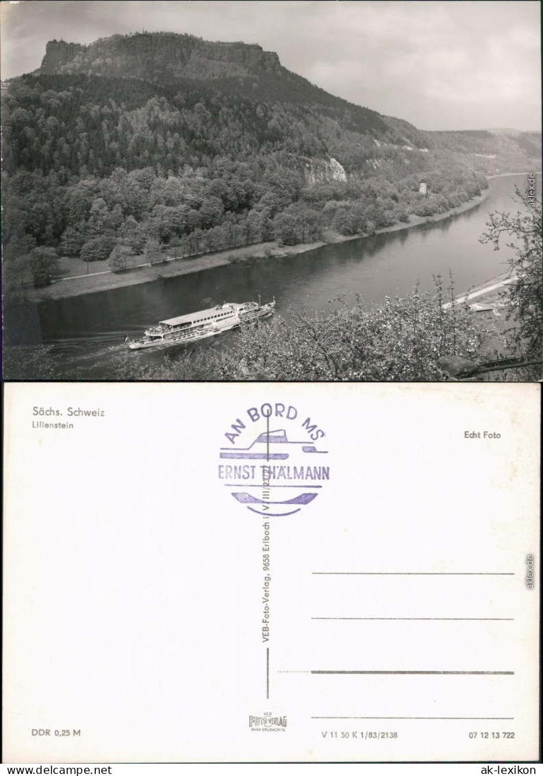 Ansichtskarte Porschdorf-Bad Schandau Lilienstein 1983 - Bad Schandau