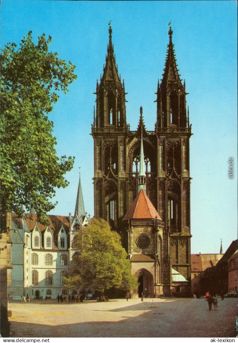 Ansichtskarte Meißen Dom: Westtürme 1990 - Meissen