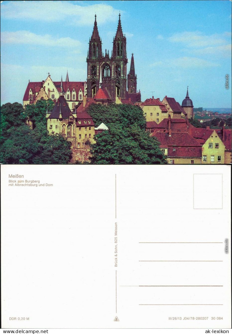 Ansichtskarte Meißen Blick Zum Burgberg Mit Albrechtsburg Und Dom 1978 - Meissen