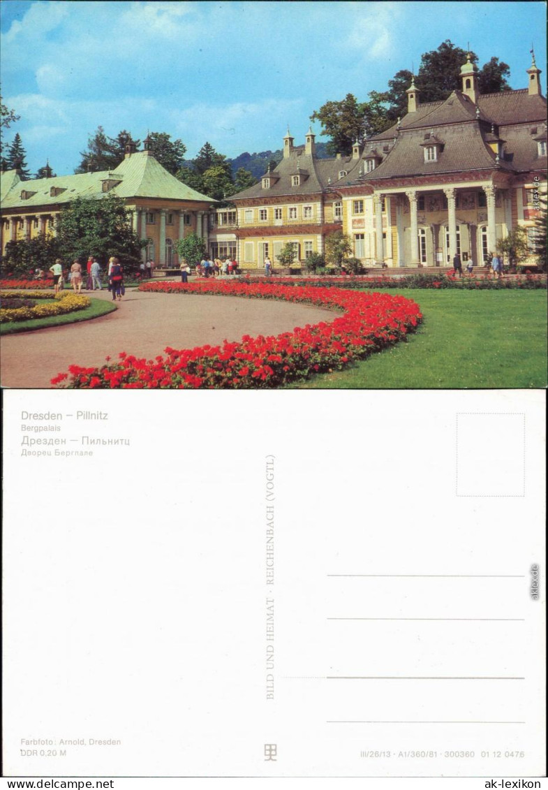 Ansichtskarte Pillnitz Bergpalais Mit Blumenbeete 1981 - Pillnitz