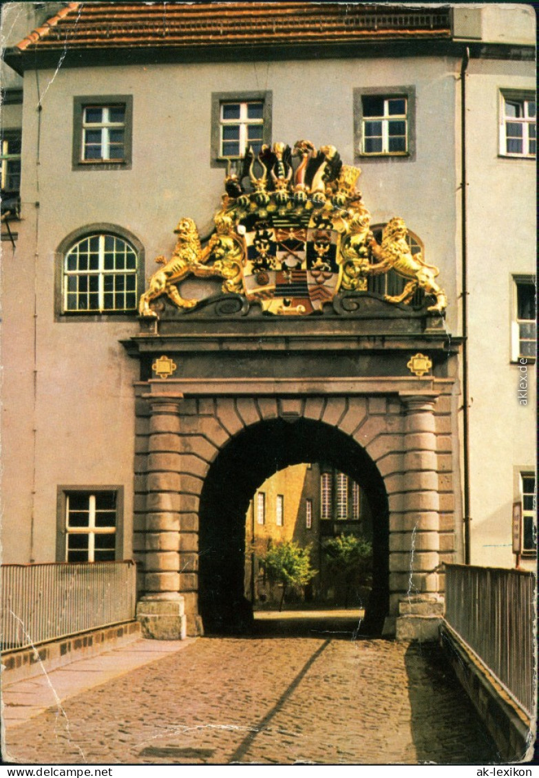 Ansichtskarte Torgau Schloss Hartenfels - Schloßeingang Mit Wappen 1970 - Torgau