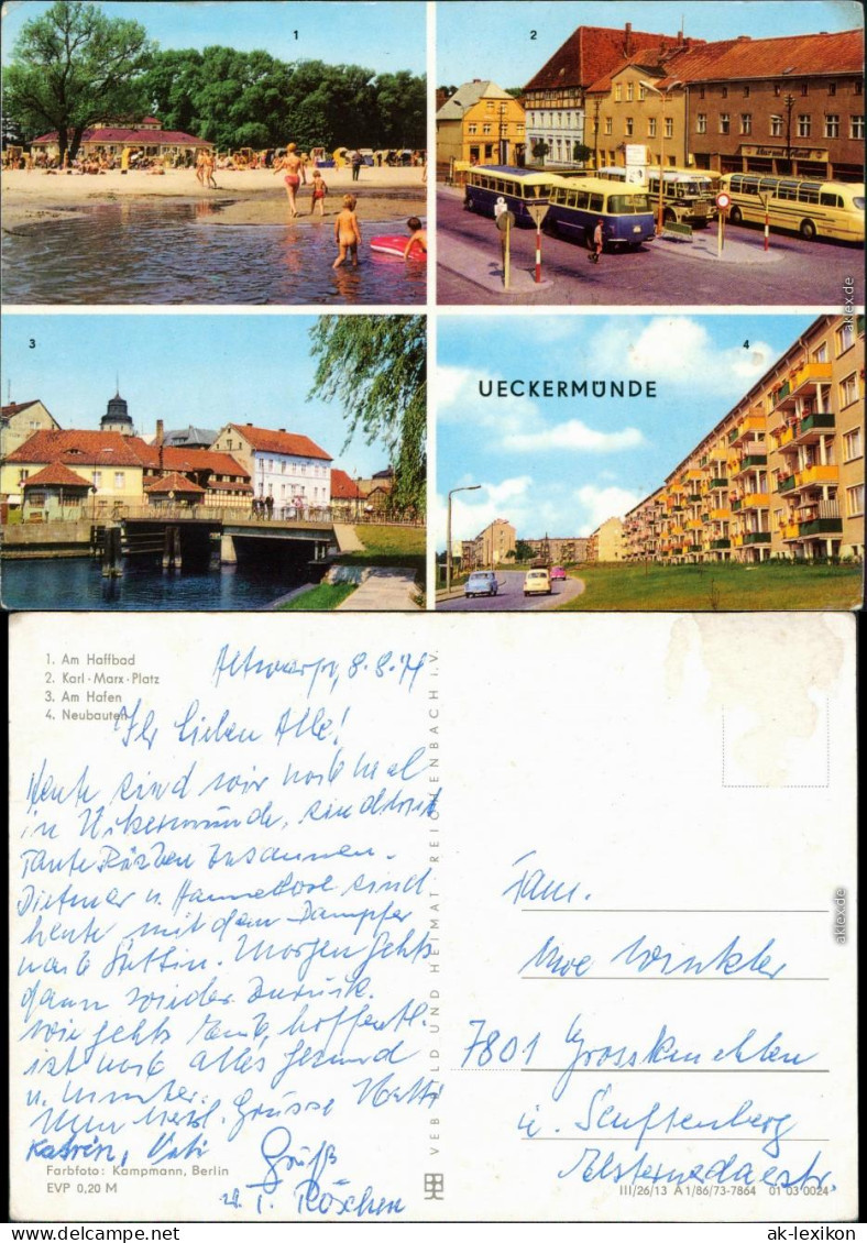 Ueckermünde Haffbad, Hafen, Neubauten, Karl-Marx-Platz G1973 - Ueckermuende