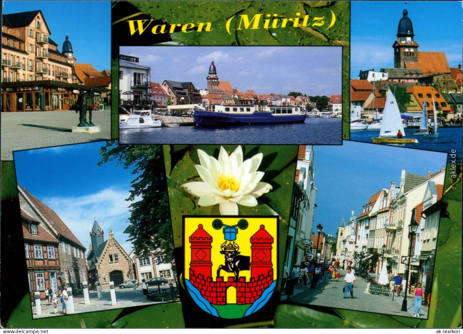 Waren (Müritz) Stadthafen Mit Marienkirche, Alter Markt, Lange Straße 2006 - Waren (Müritz)