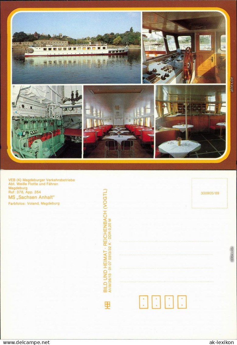 Ansichtskarte Magdeburg MS "Sachsen Anhalt" 1984 - Otros & Sin Clasificación