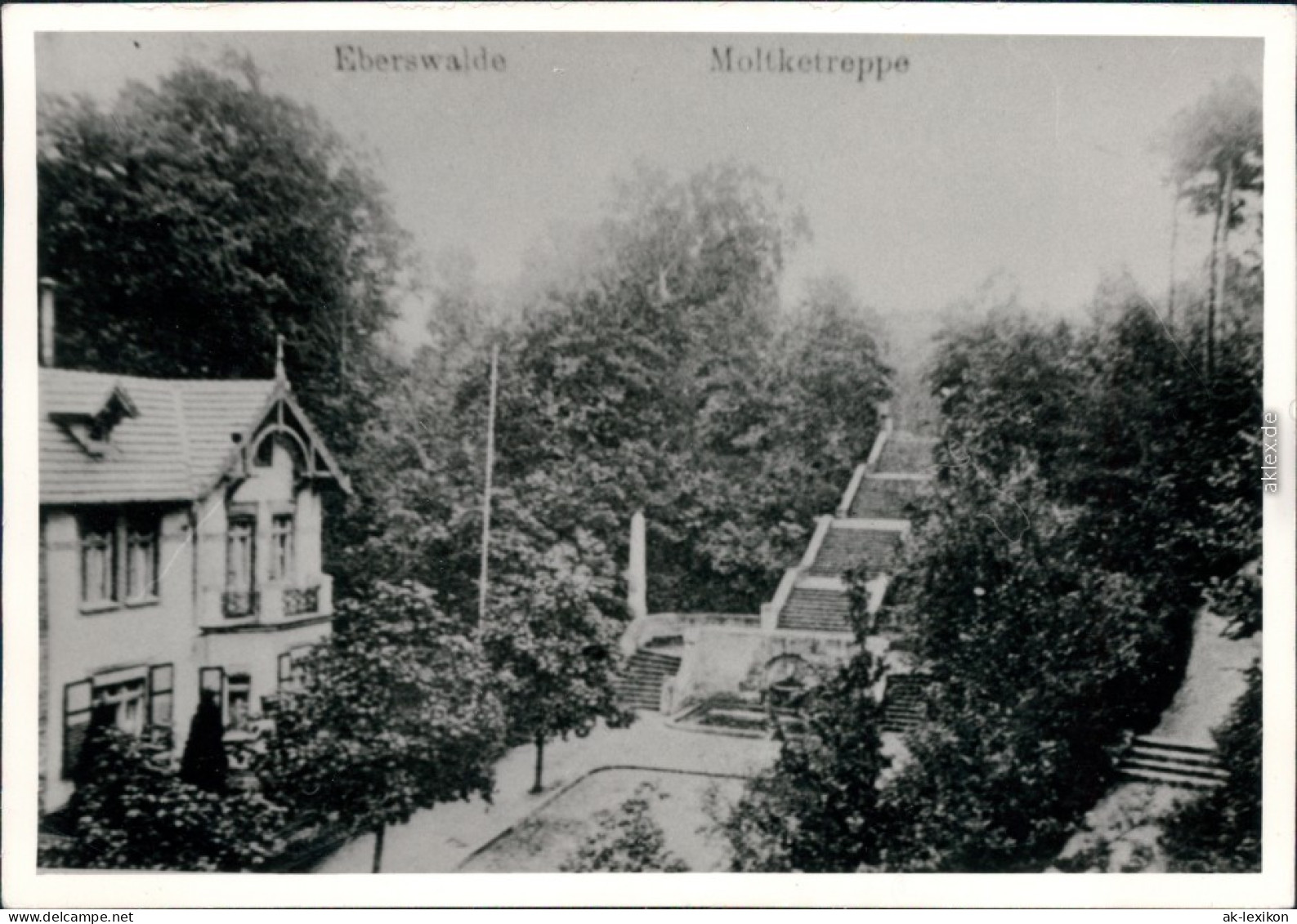 Archivabzug Von 1962 Einer Ansichtskarte Eberswalde Moltketreppe 1962 - Eberswalde
