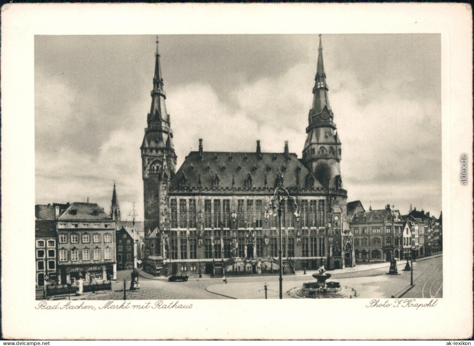 Ansichtskarte Aachen Markt Mit Rathaus 1938 - Aachen