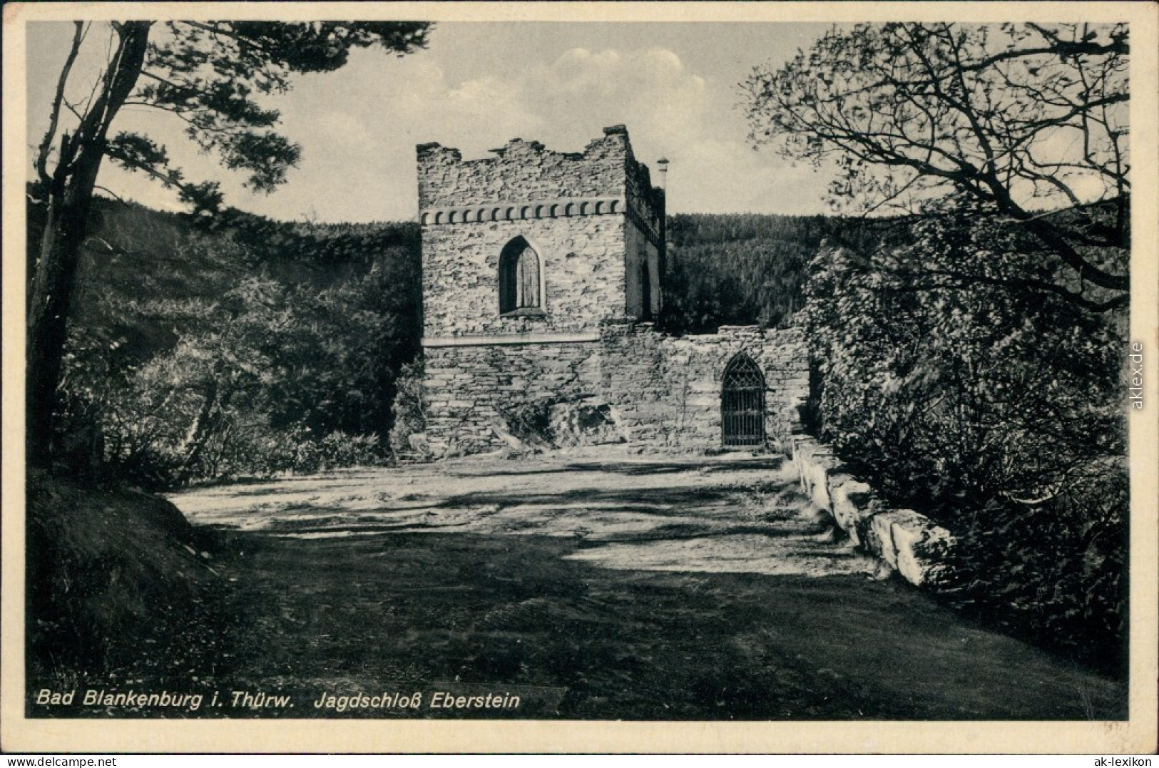 Ansichtskarte Bad Blankenburg Jagdschloss Eberstein 1932 - Bad Blankenburg