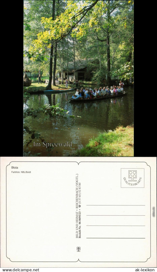 Ansichtskarte Lübben (Spreewald) Lubin (B&#322;ota) Spreewaldkahn 1995 - Lübben (Spreewald)