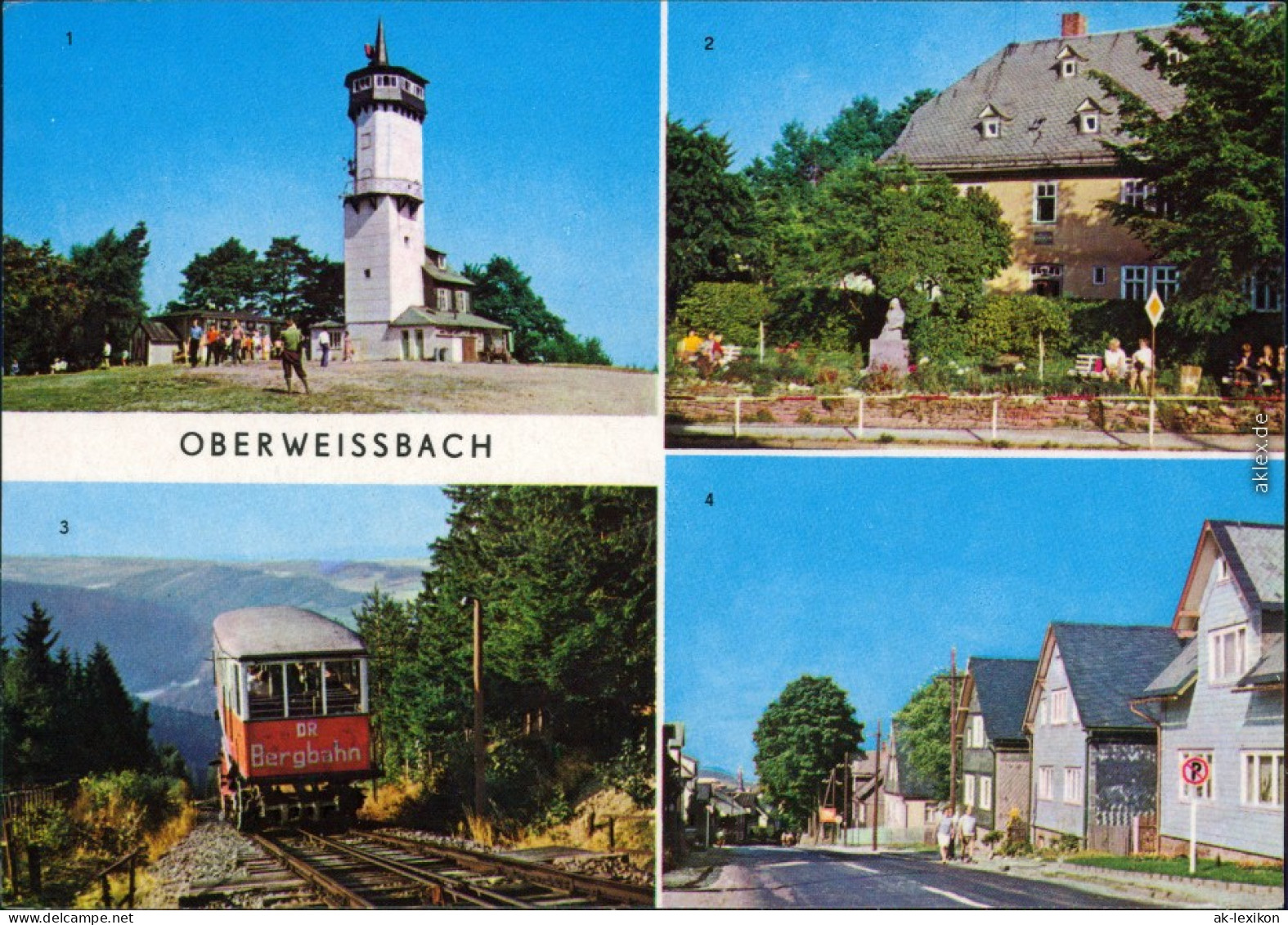 Oberweißbach Fröbelturm, Fröbelhaus, Bergbahn, Sonneberger Straße 1977 - Oberweissbach