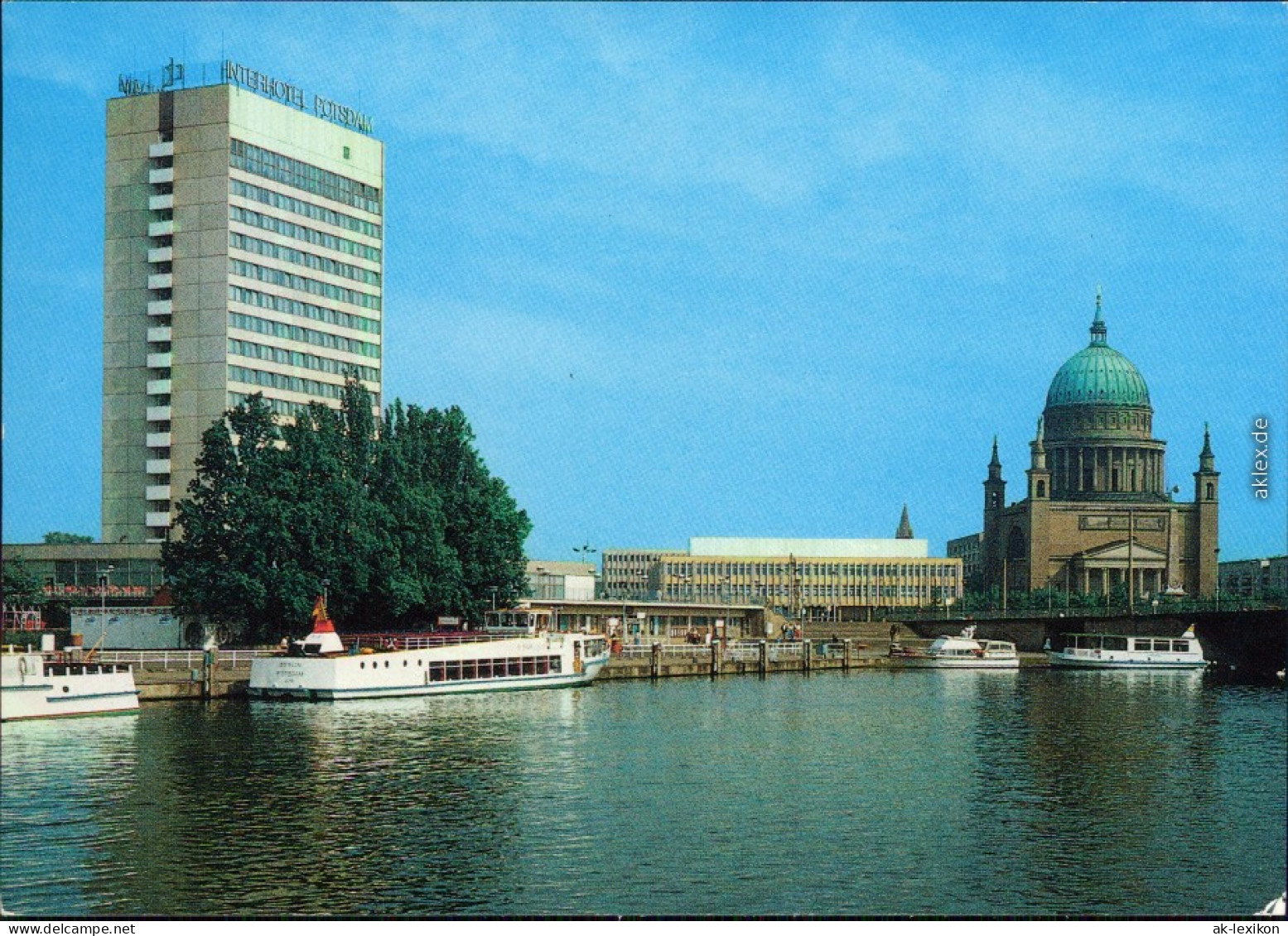 Ansichtskarte Potsdam Interhotel "Potsdam" Mit St. Nikolaikirche 1988 - Potsdam