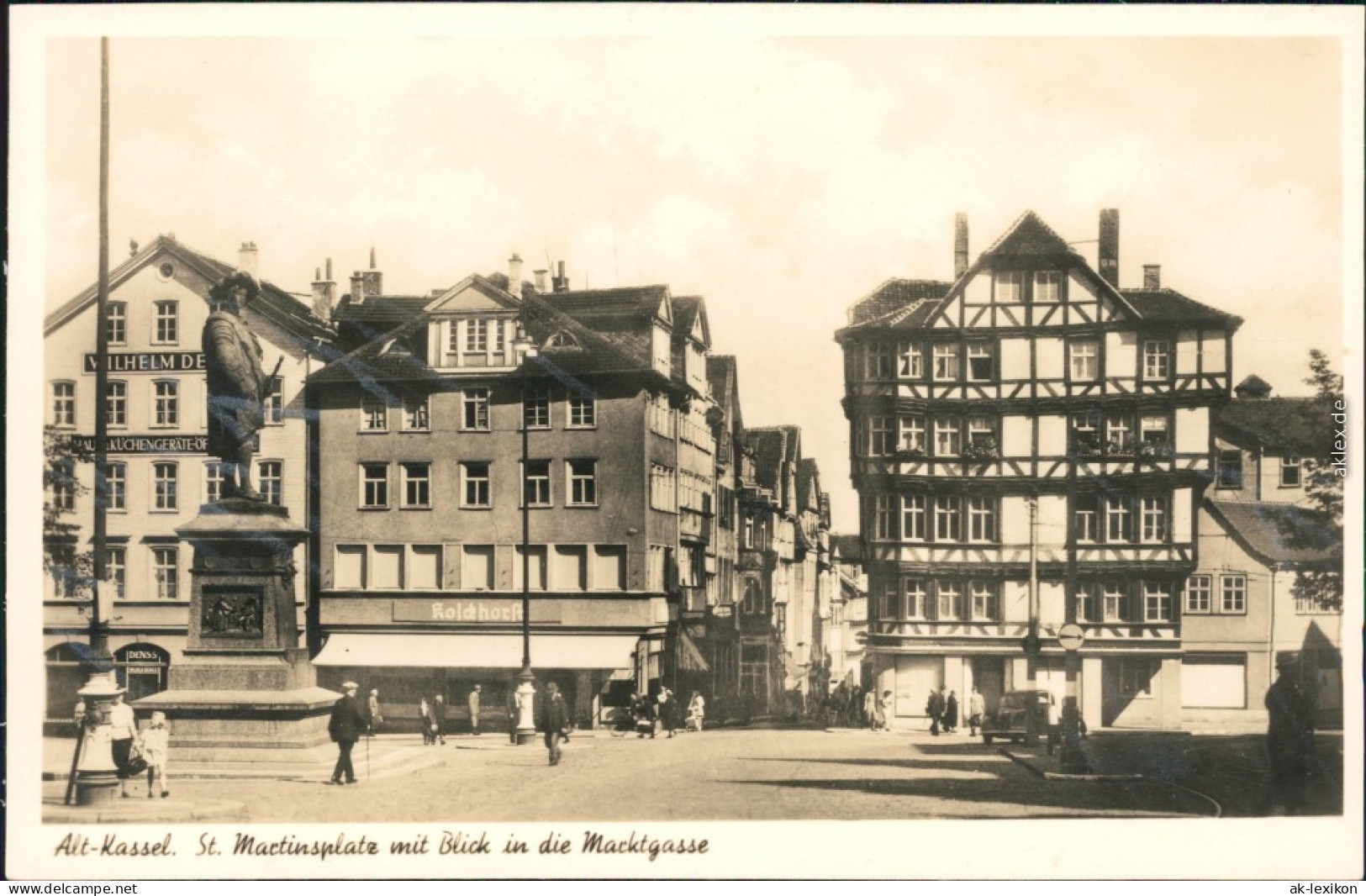 Ansichtskarte Kassel Cassel St. Martinsplatz - Marktgasse 1929  - Kassel