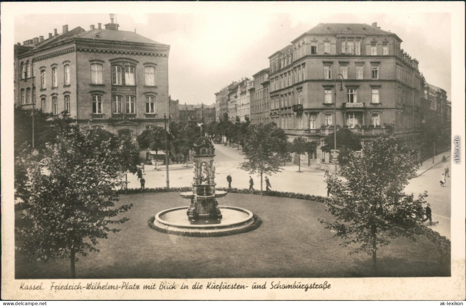 Ansichtskarte Kassel Cassel Friedrich-Wilhelmplatz, Kurfürstenstraße 1929  - Kassel