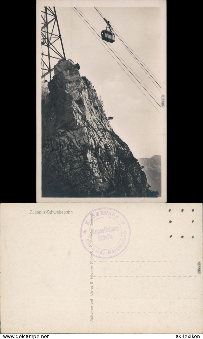 Ansichtskarte Garmisch-Partenkirchen Bayrische Zugspitzbahn (Schwebebahn) 1955 - Garmisch-Partenkirchen