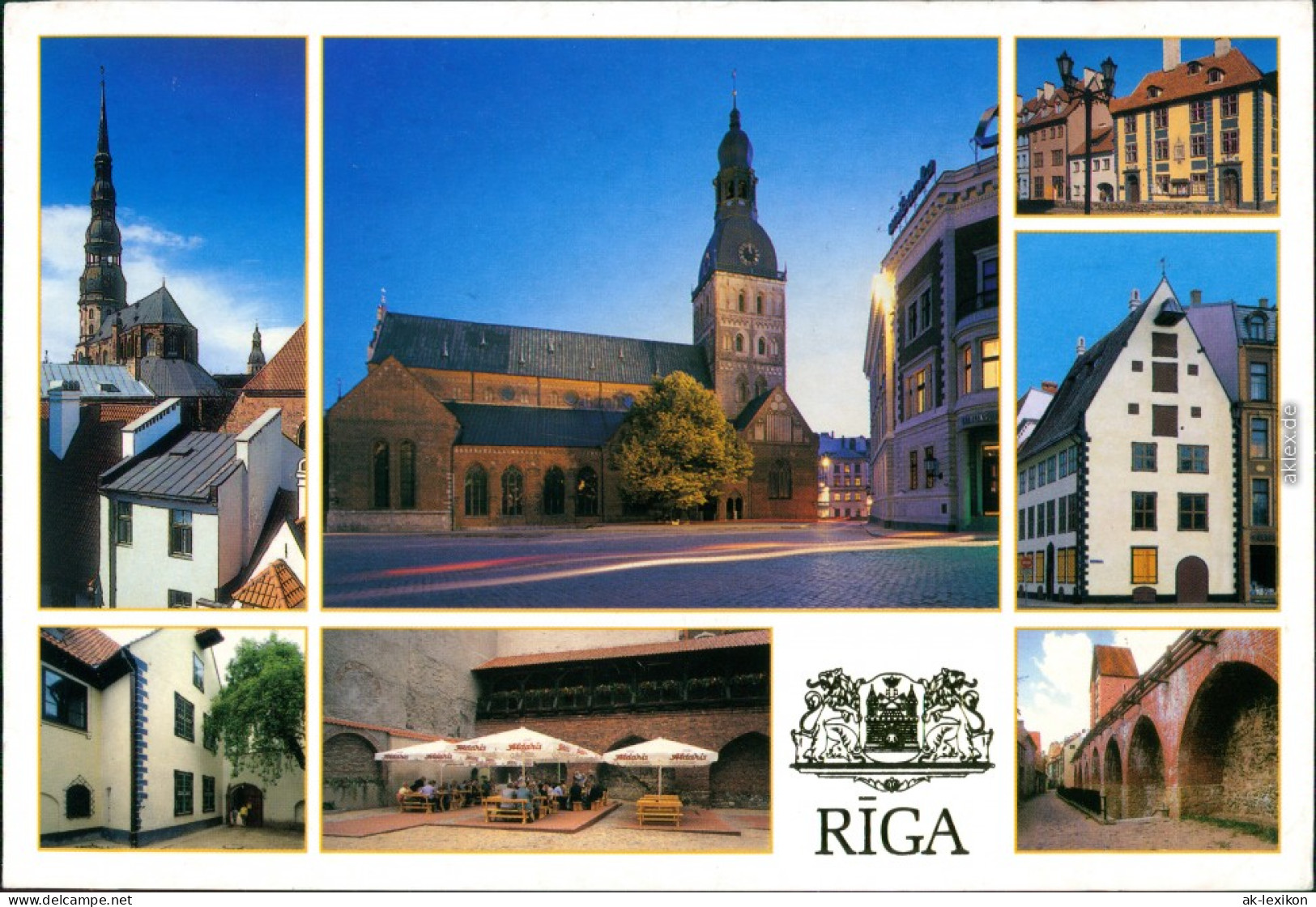 Riga Rīga Ри́га Dom, Kirche, Gaststätte, Häuserzeile, Platz,  2010 - Lettonia