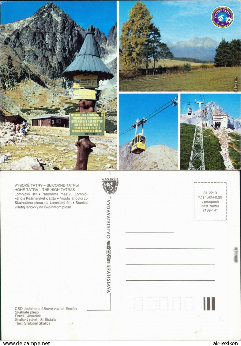Zakopane Hohe Tatra - Seilbahn Skalnaté Pleso - Lomnický štít Mit Panorama 1986 - Slovaquie