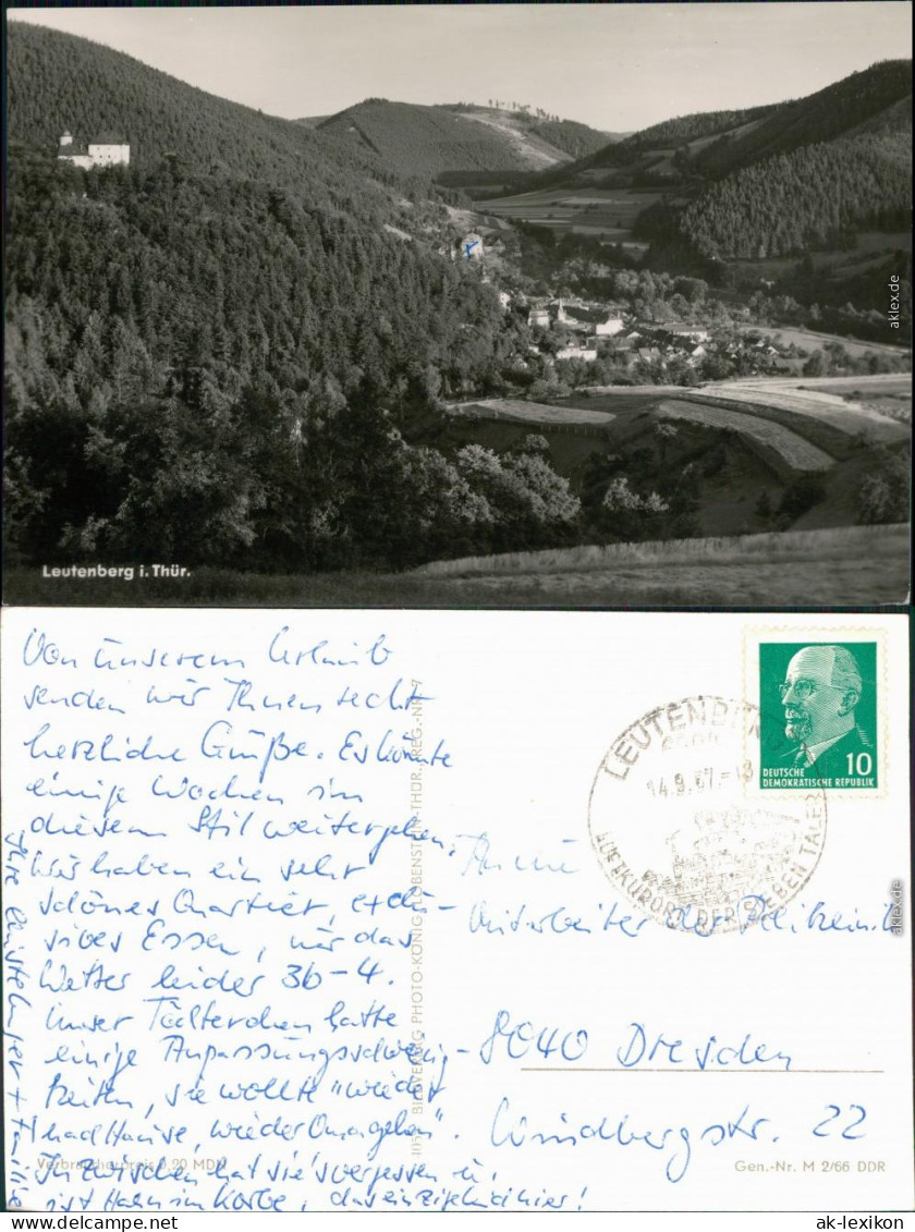 Ansichtskarte Leutenberg Blick Auf Den Ort 1966 - Leutenberg