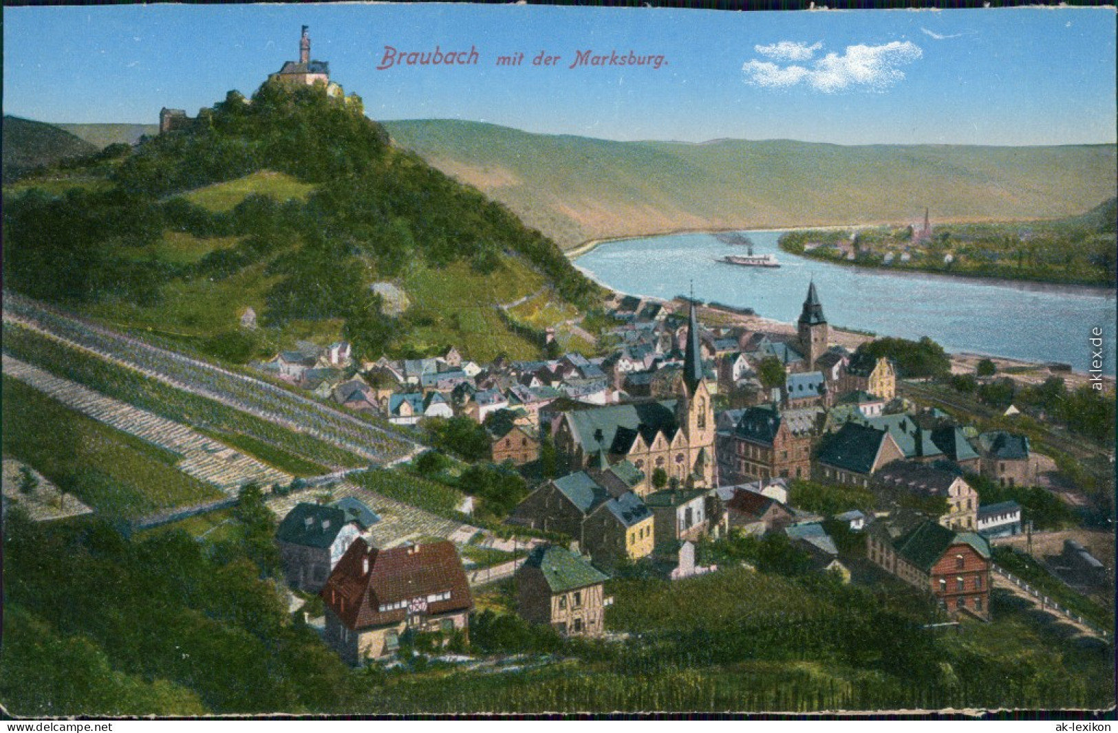 Ansichtskarte Braubach Blick Auf Die Stadt Mit Marksburg 1910 - Braubach