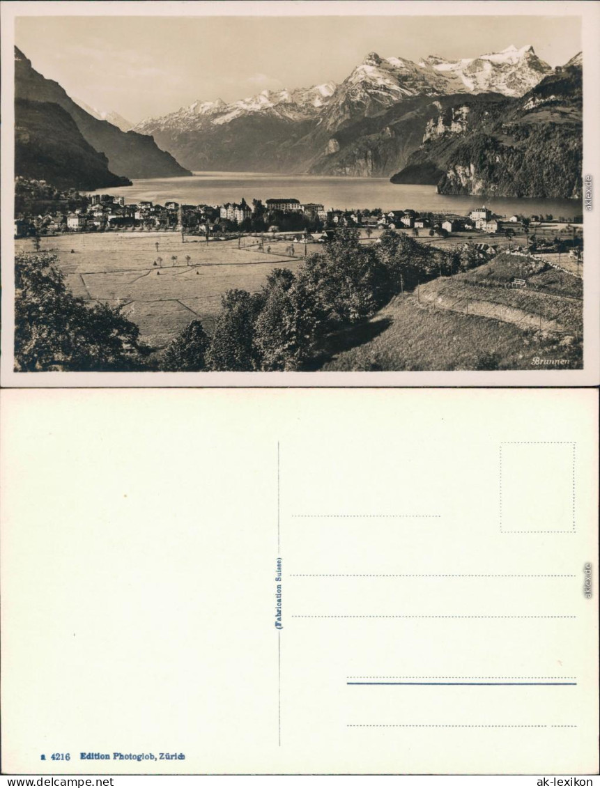 Ansichtskarte Brunnen SZ-Ingenbohl Blick Auf Den Ort 1932 - Autres & Non Classés