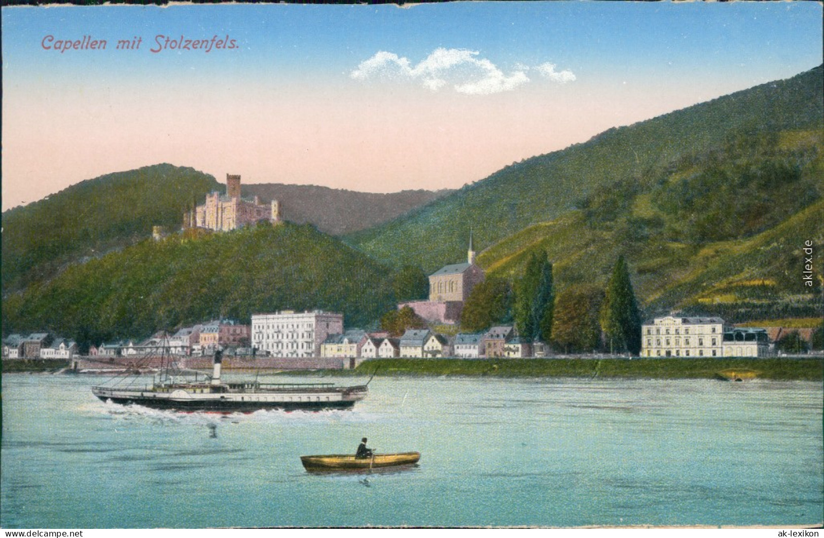 Stolzenfels-Koblenz Capellen Mit Schloß Stolzenfels/Burg Stolzenfels 1910 - Koblenz