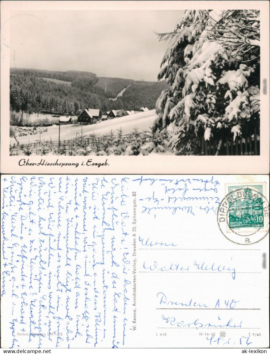 Ansichtskarte Hirschsprung-Altenberg (Erzgebirge) OT Oberhirschsprung 1960 - Altenberg