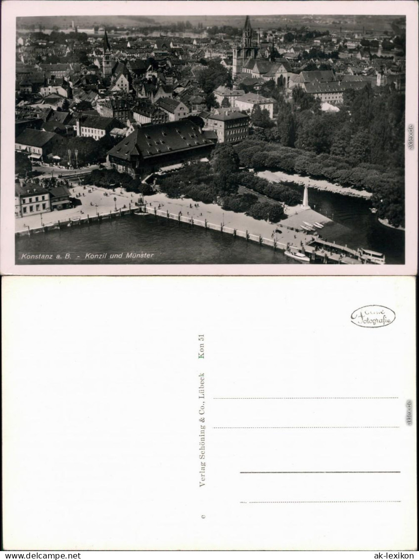 Ansichtskarte Konstanz Luftbild - Konzil Und Münster 1932 - Konstanz
