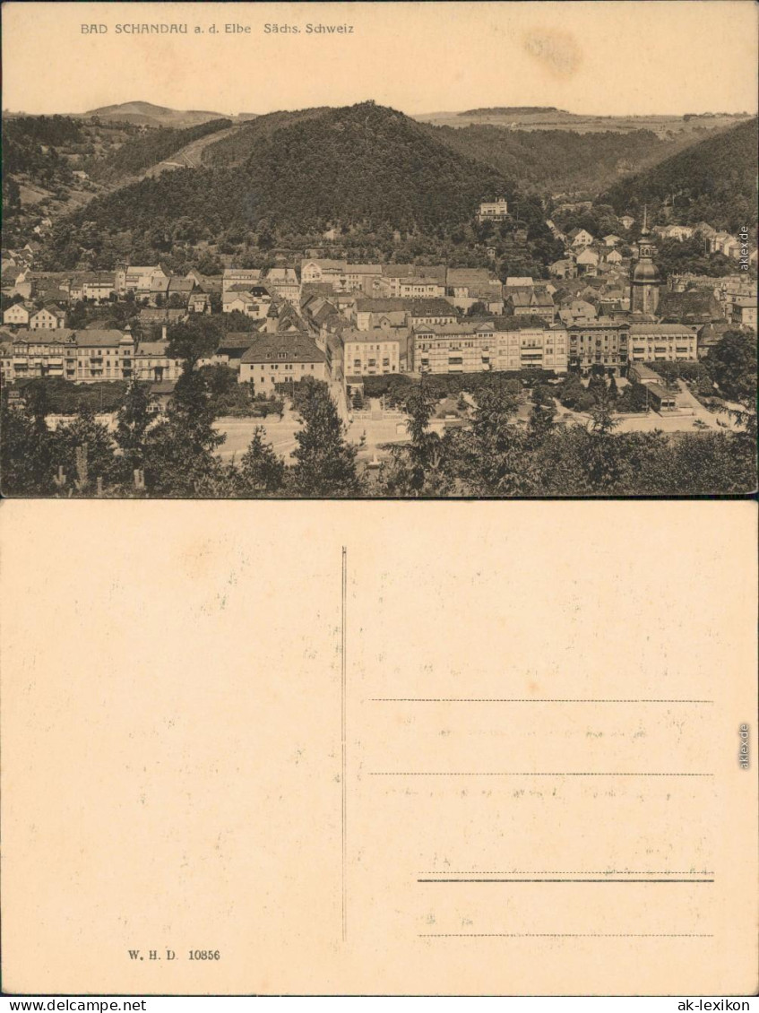 Ansichtskarte Bad Schandau Panorama-Ansicht 1913 - Bad Schandau