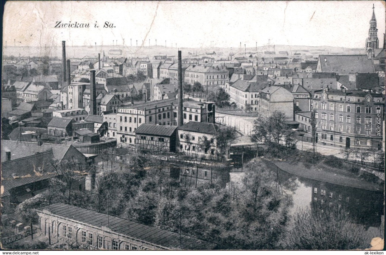 Ansichtskarte Zwickau Blick Auf Den Ort 1910 - Zwickau