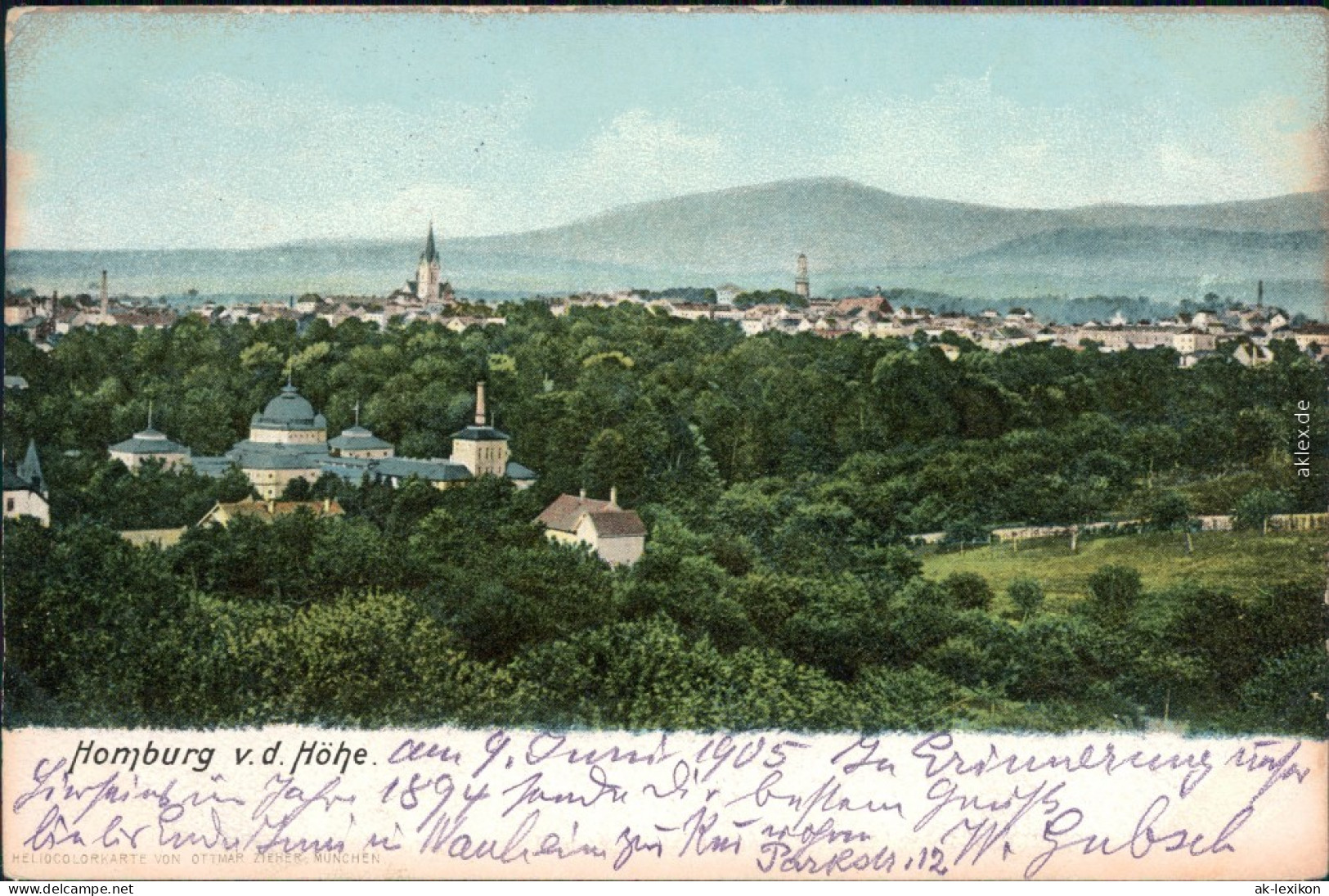 Ansichtskarte Bad Homburg Vor Der Höhe Blick Auf Den Ort 1905 - Bad Homburg